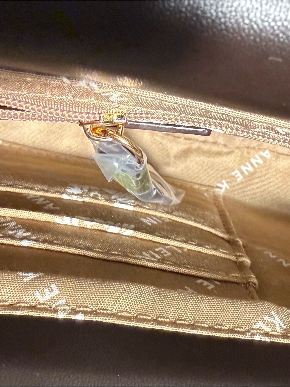 Anne Klein Dark Brown Crossbody Bag with Gold Hardware - Picture 8 of 8